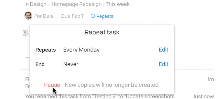 Repeating Tasks New 5 1
