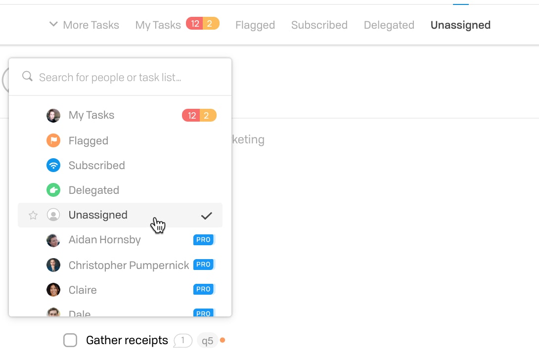 Unassigned Tasks New 5