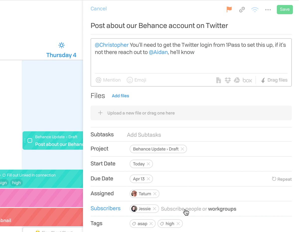 Subscribing Tasks 2 2