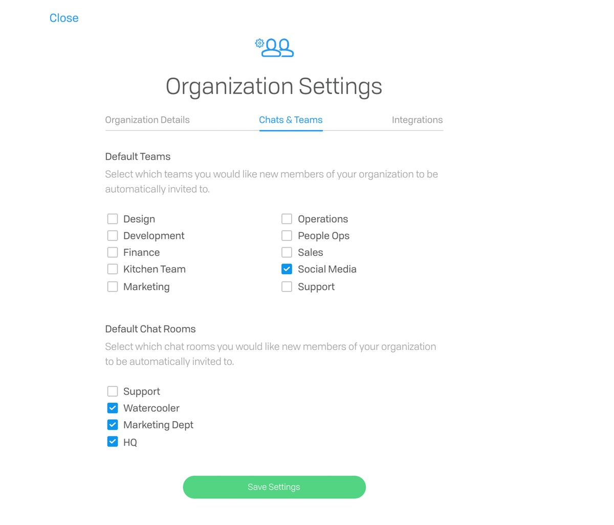 Organization Settings New 3