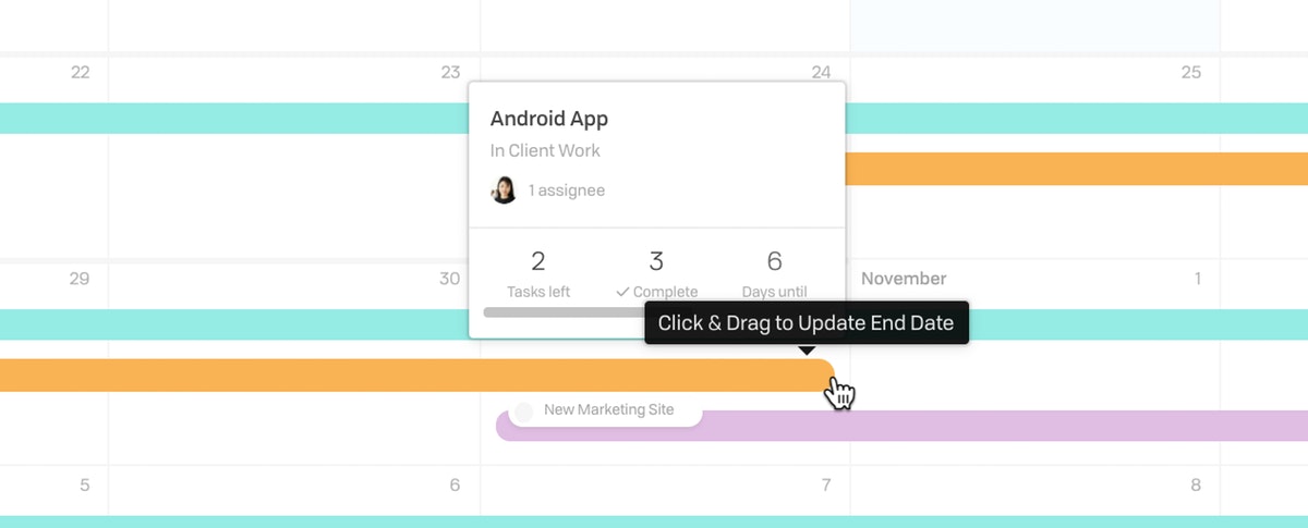 Project Timelines Calendar 5 1
