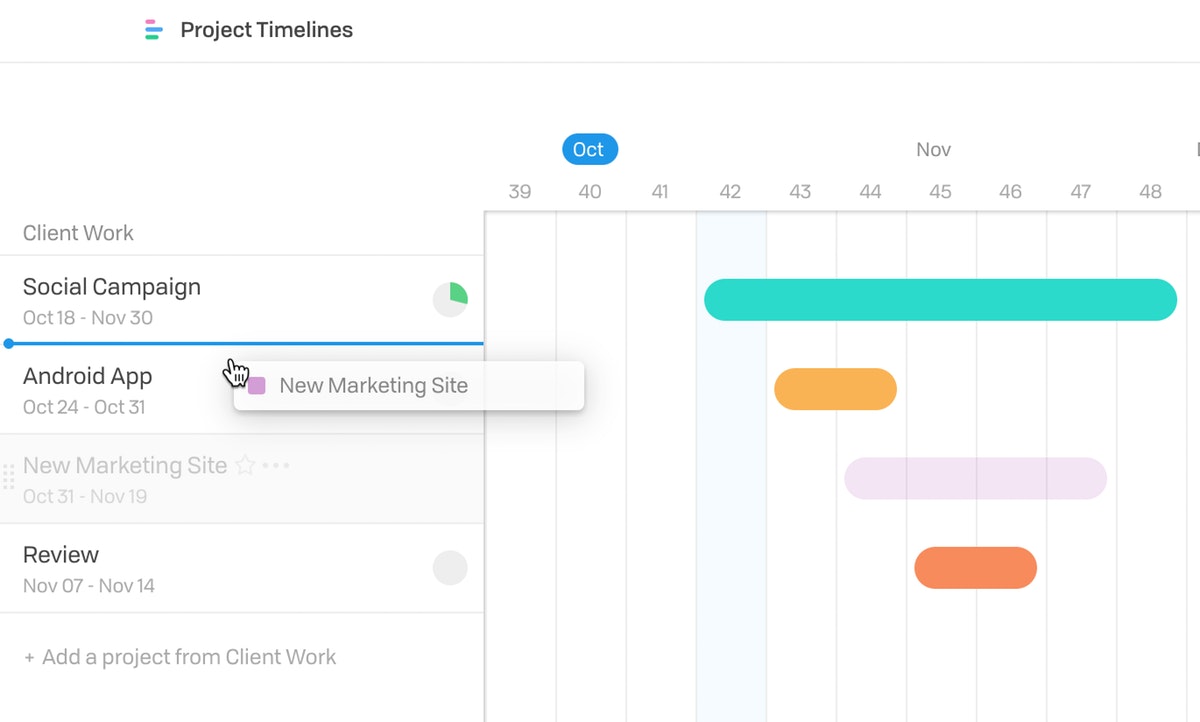 Project Timelines Calendar 10 1