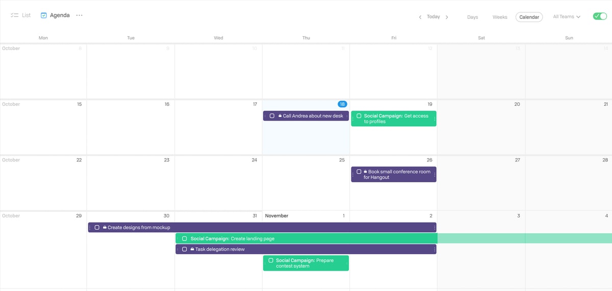 Tasks Calendar New 6 2