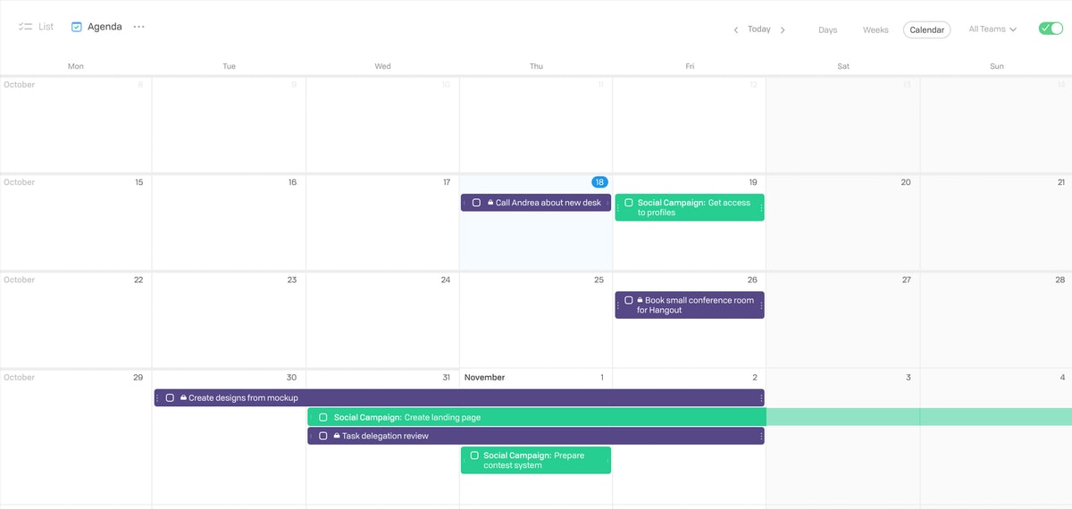 Tasks Calendar New 6 2