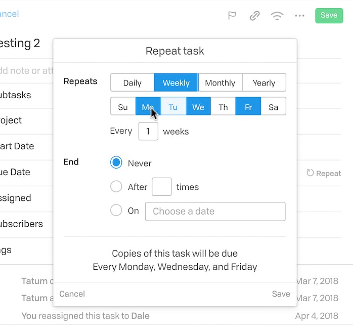 Repeating Tasks New 2 1