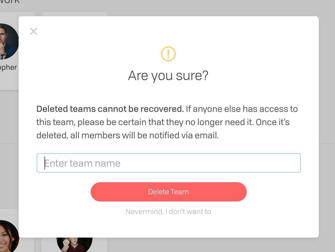 Deleting Teams New 4