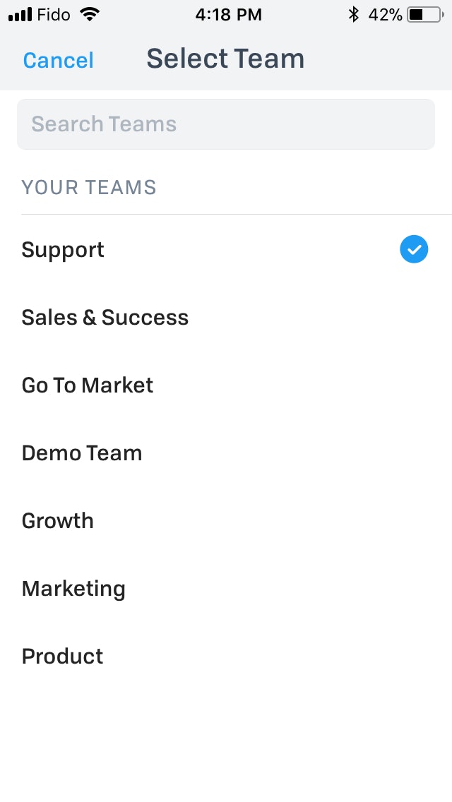 Switching Teams Ios 2