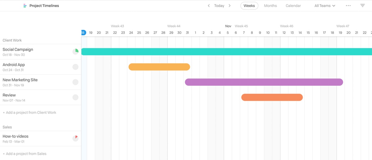 Project Timelines Calendar 8 1