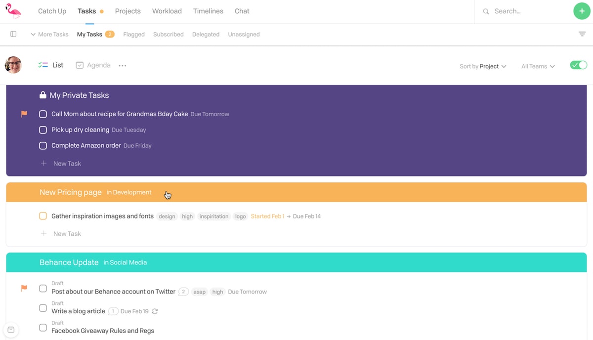 Tasks View 8