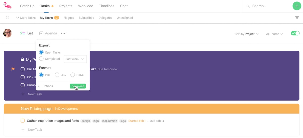 Tasks View 10